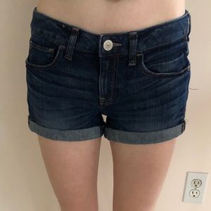 Dark wash shorts